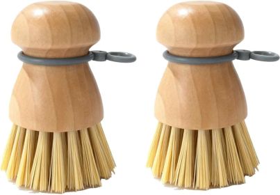 Dish Brush (2pcs/Set), Dish Washing Brush & Dish Scrubber Brush for Dishes, Kitchen Brush Short Handle, Scrub Brush for Dishes Gentle on Cookware