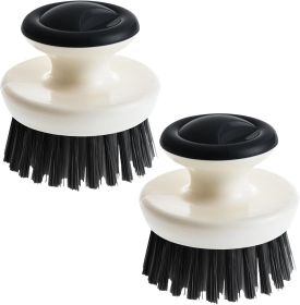 Dish Scrub Brush, Ergonomic Grip Palm Brush, Kitchen Scrub Brushes for Cleaning, Dish Scrubber with Stiff Bristles for Sink, Pots, Pans