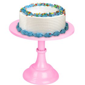 10 in Cake Stand Iron Cake Dessert Holder Cupcake Stand Display Plate Serving Platter For Party Wedding Birthday (Option: pink)